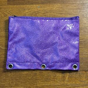 Purple Glitter Pencil Pouch